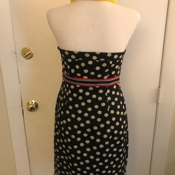 Anthropologie Strapless Polka Dot Midi Dress - Picture 4 of 4